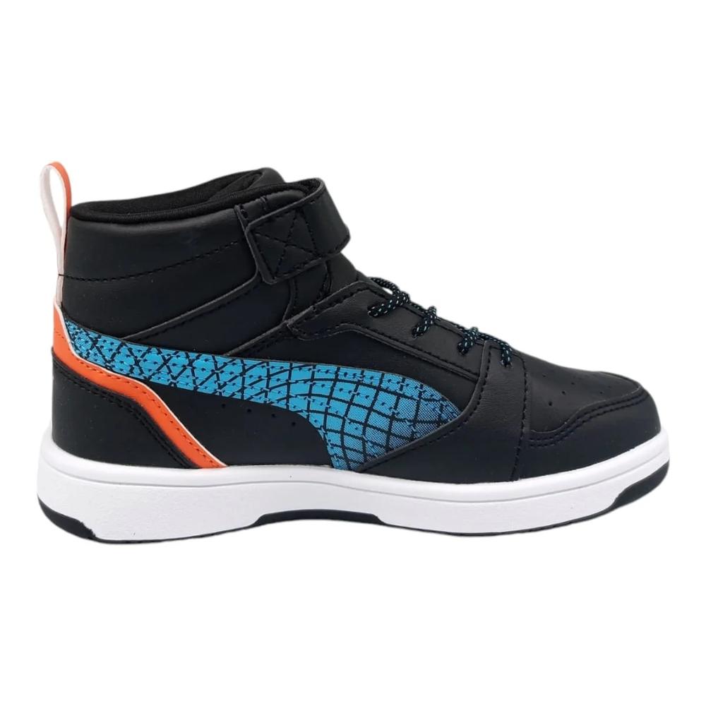 Foto 3 pulgar | Tenis Puma Rebound V6 Mid Techie PS Negros para Niños