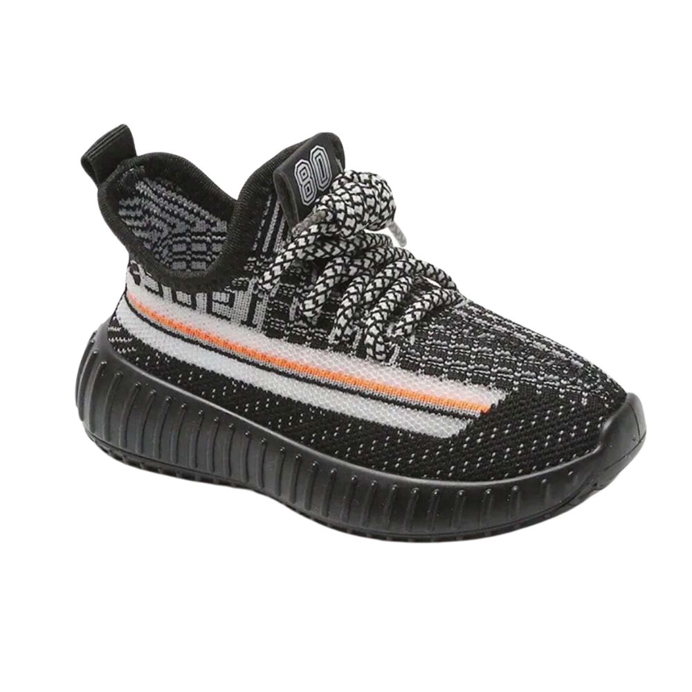 Tenis Deportivo Infantil Denali Tokio Gris Para Niño Niña Con Material De Lona Antiderrapante, Suela Suave