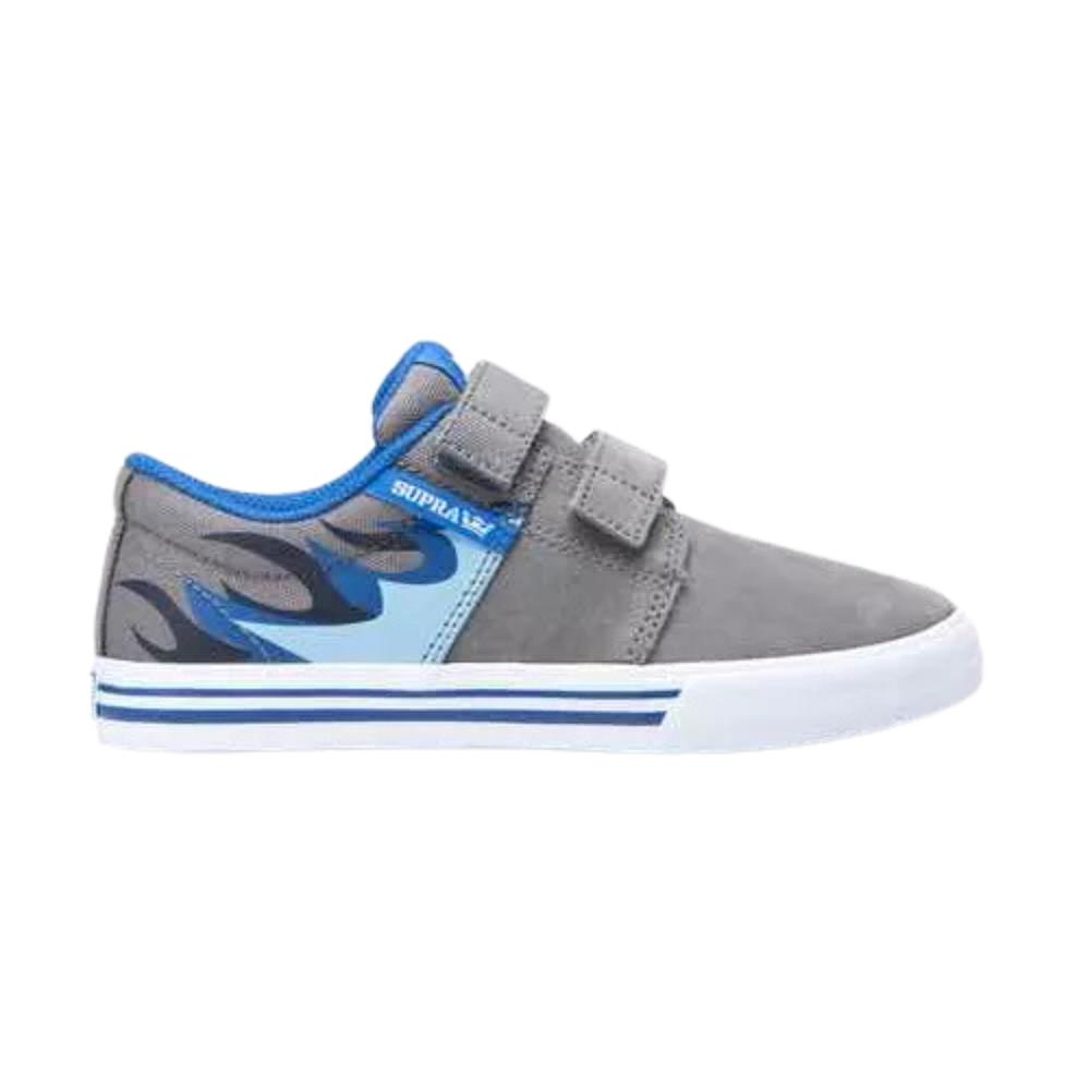 Foto 2 pulgar | Tenis Supra Kids Stacks Ii Vulc Vlc Niño Deportivo Gris