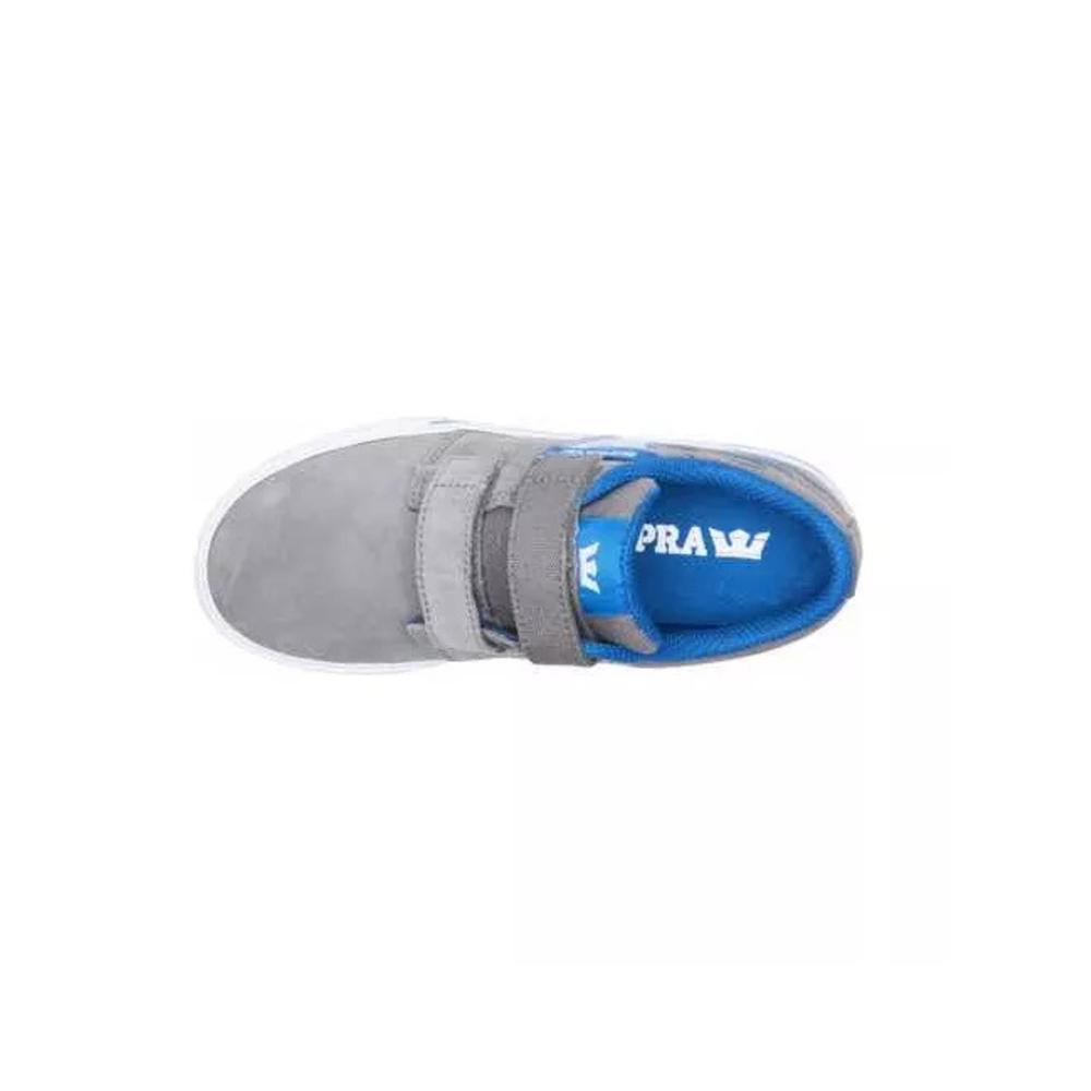 Foto 4 pulgar | Tenis Supra Kids Stacks Ii Vulc Vlc Niño Deportivo Gris