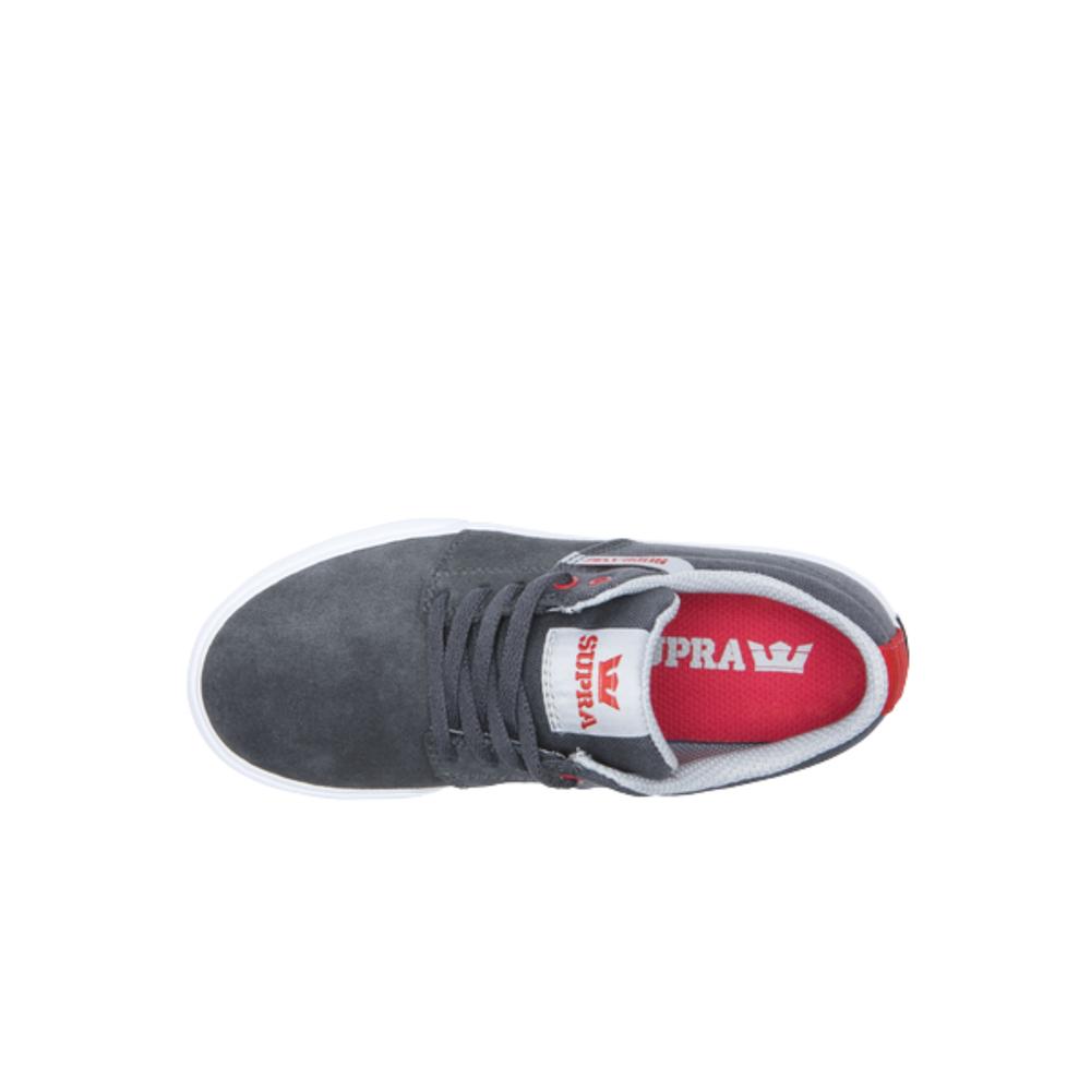 Foto 3 pulgar | Tenis Supra Kids Stacks Ii Vulc Niño Casual Gris