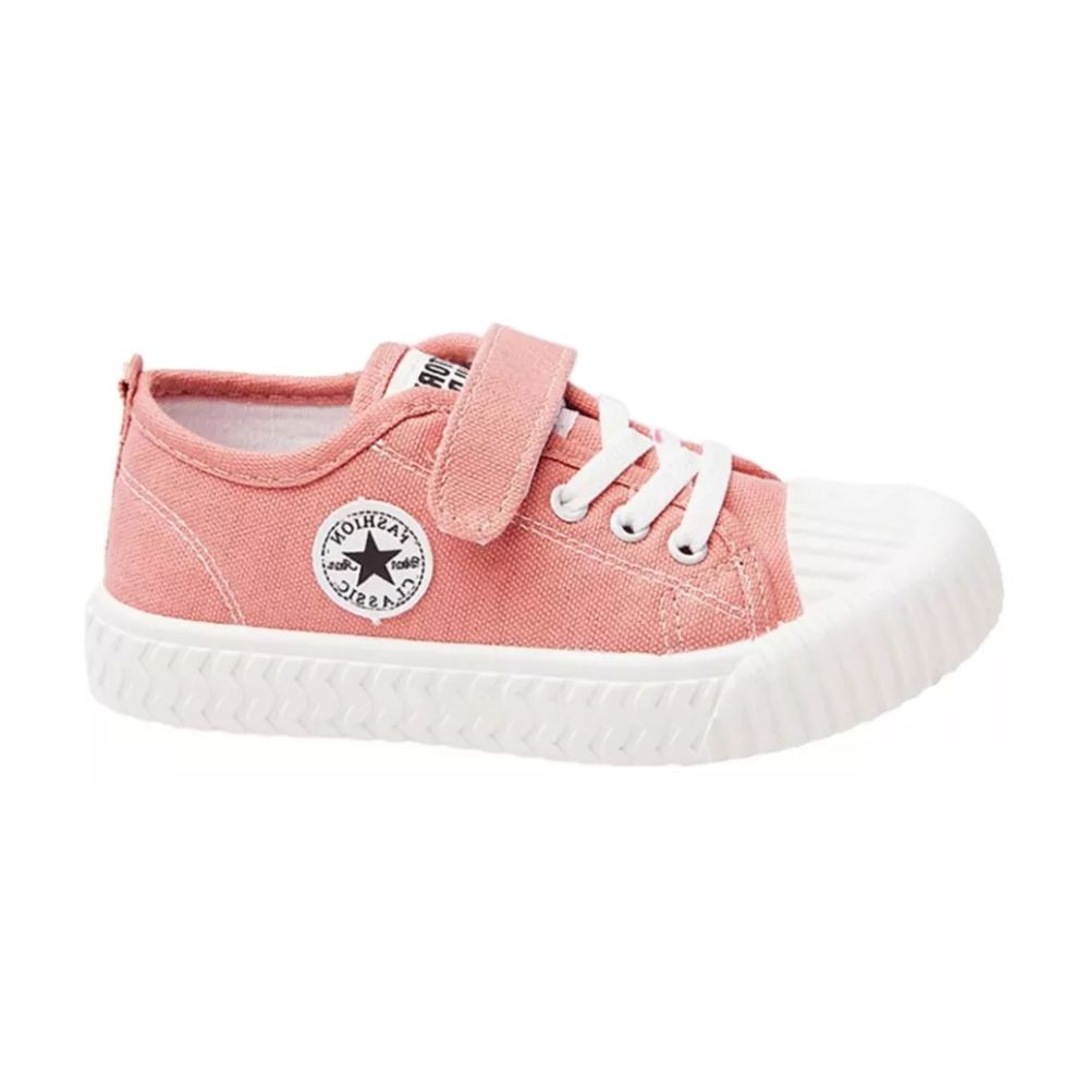 Tenis Denali Shell Rosa Infantil Niño Niña Lona Casuales De Moda