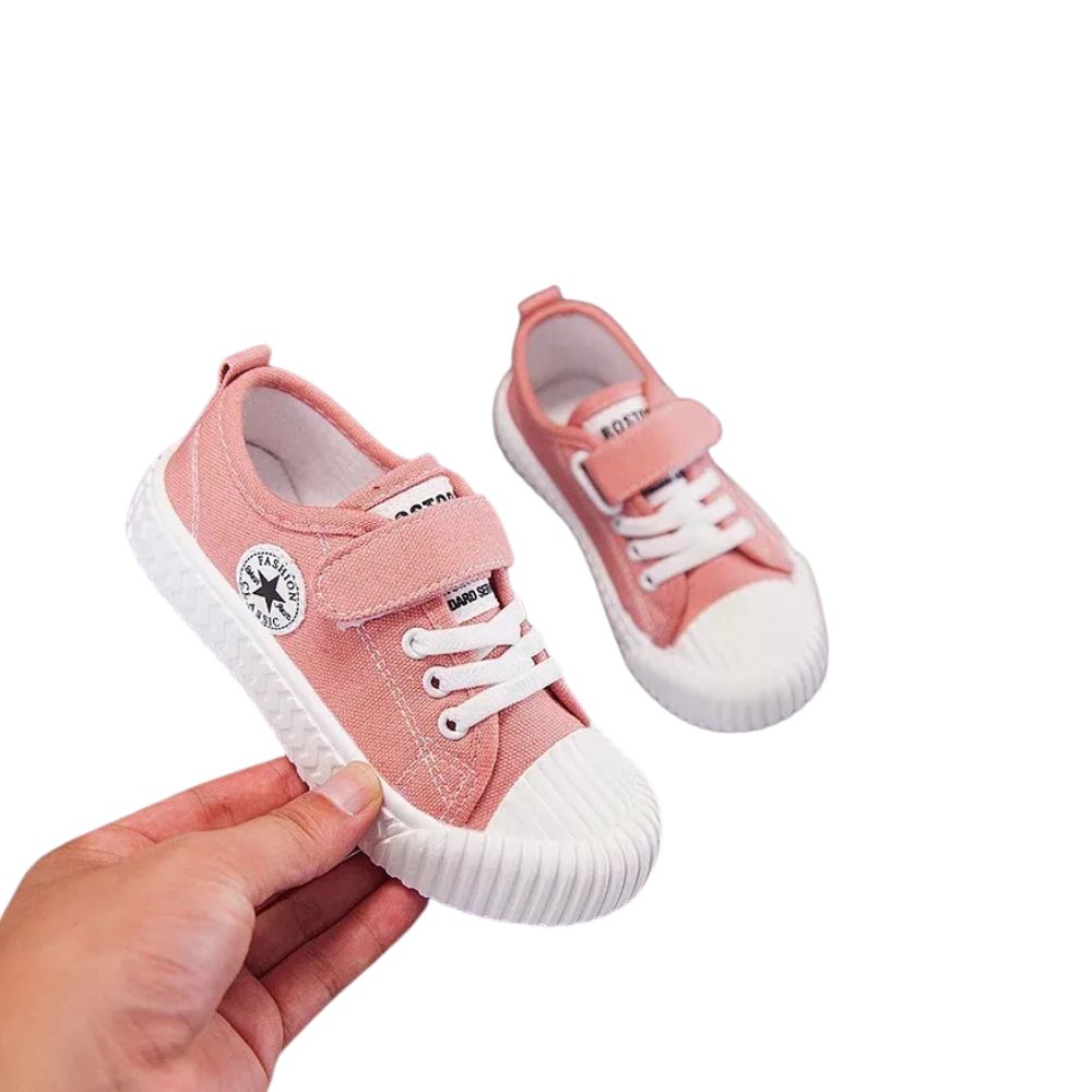 Foto 2 | Tenis Denali Shell Rosa Infantil Niño Niña Lona Casuales De Moda