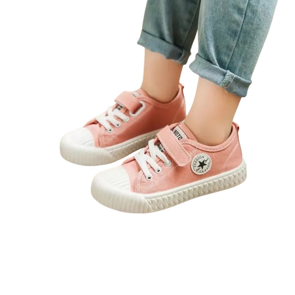 Foto 4 | Tenis Denali Shell Rosa Infantil Niño Niña Lona Casuales De Moda