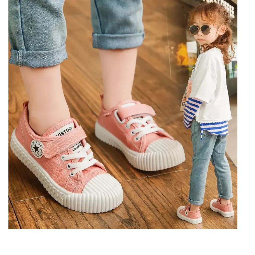 Foto 6 | Tenis Denali Shell Rosa Infantil Niño Niña Lona Casuales De Moda