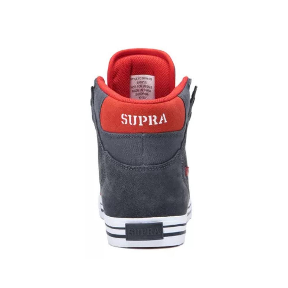 Foto 3 pulgar | Tenis Supra Kids Vaider Niño Deportivo Gris