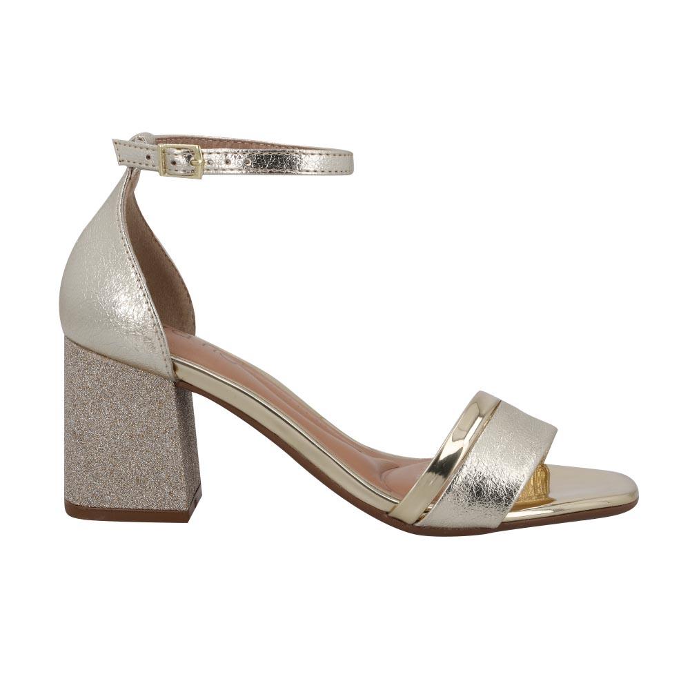 Foto 1 | Zapatillas Beira Rio Comodas Calor Formal Oficina Moda Dorado