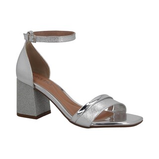 Foto 2 | Zapatillas Beira Rio Comodas Tacon Bajo Correa Formal Plateado