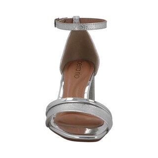 Foto 4 | Zapatillas Beira Rio Comodas Tacon Bajo Correa Formal Plateado