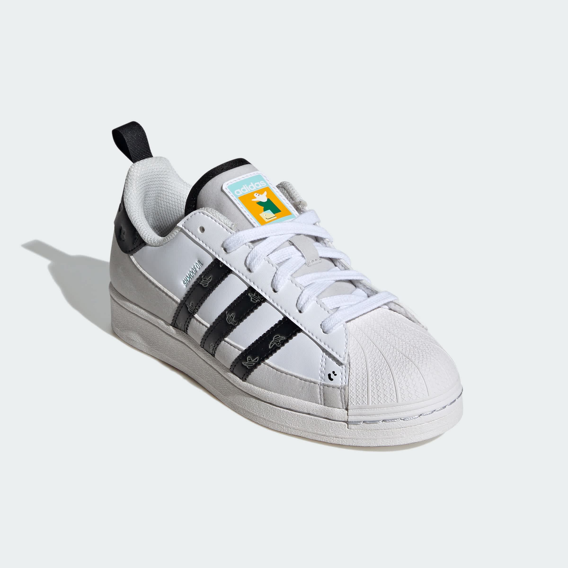 Foto 7 pulgar | Tenis Shmoofoil Superstar Kids Adidas Blanco Niños