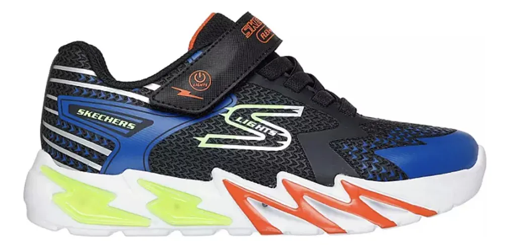 Foto 2 | Skechers Zapatillas Deportivas Para Niños, Modelo Flex-glow Bolt Con Luces, Diseño Divertido Y Cómodo En Negro/azul