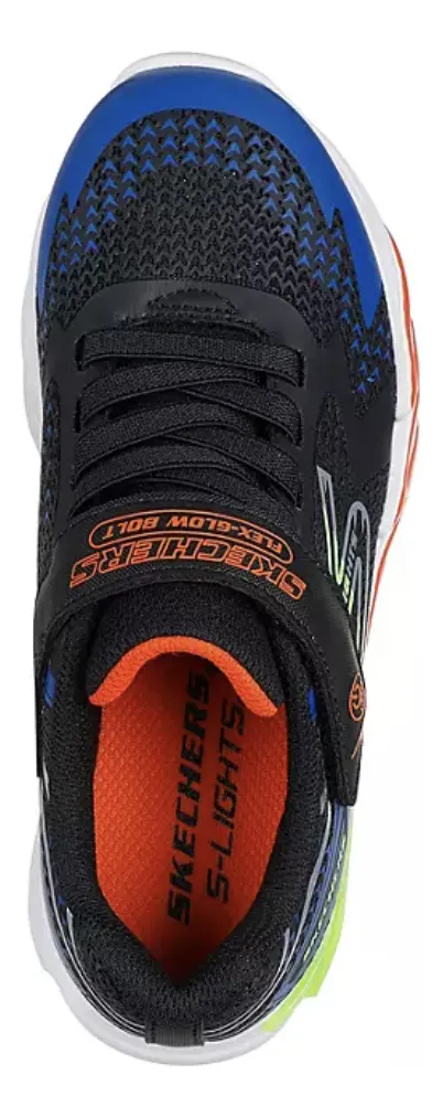 Foto 4 | Skechers Zapatillas Deportivas Para Niños, Modelo Flex-glow Bolt Con Luces, Diseño Divertido Y Cómodo En Negro/azul