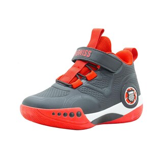 Foto 4 | Tenis Para Niño K-swiss Deportivo Basket Color Negro Rojo Multicolor