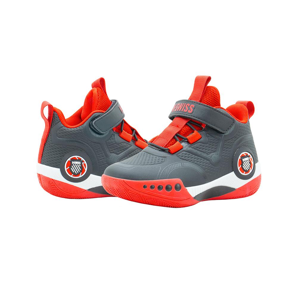 Foto 6 pulgar | Tenis Para Niño K-swiss  Deportivo Basket Color Negro Rojo Multicolor
