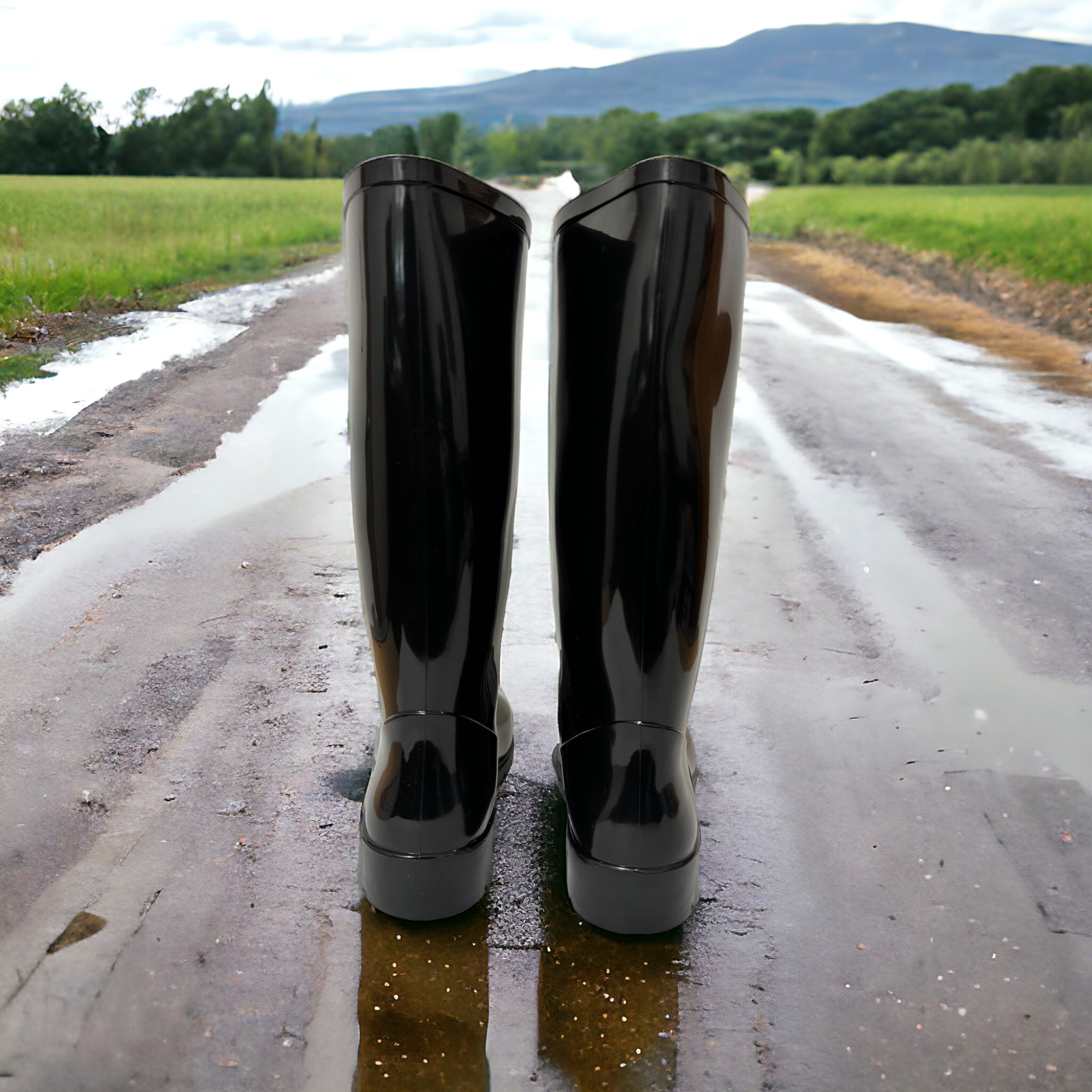 Foto 5 pulgar | Botas de Plástico Garbal para Lluvia Negras