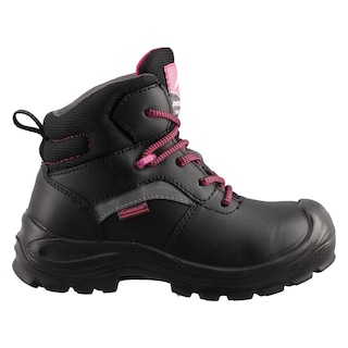 Foto 1 | Bota Pro Cliff Protection 425 Negro Caso Poliamida Mujer Trabajo Industrial Talla 22 A 26 M