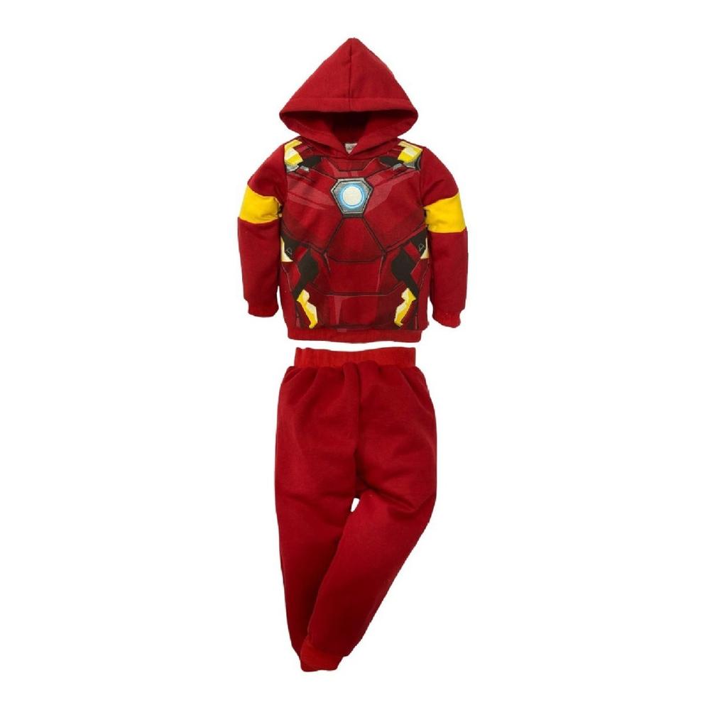 Foto 3 pulgar | Conjunto Pants Marvel con Gorro Iron Man color Rojo