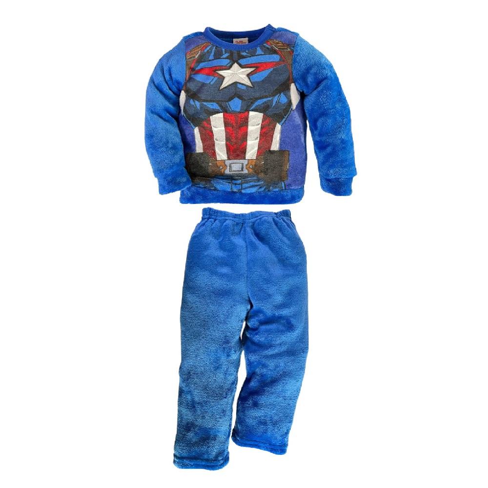 Foto 2 pulgar | Conjunto con Pants Marvel Capitán América color Azul para Niño