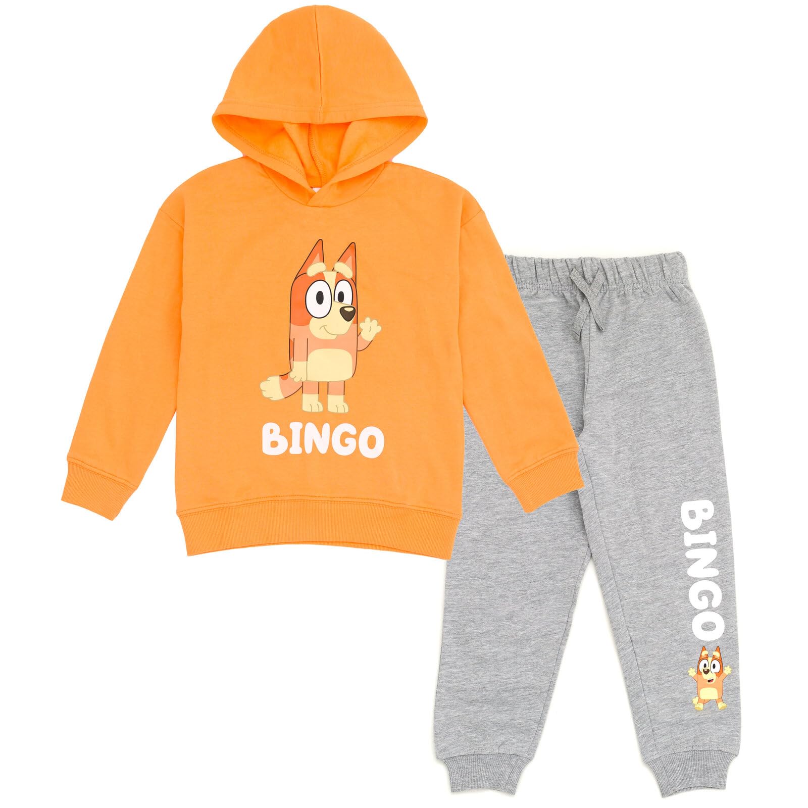 Foto 2 pulgar | Conjunto De Sudadera Con Capucha Y Pantalones Bluey Bingo De Forro Polar Para Niños Pequeños - Venta Internacional.