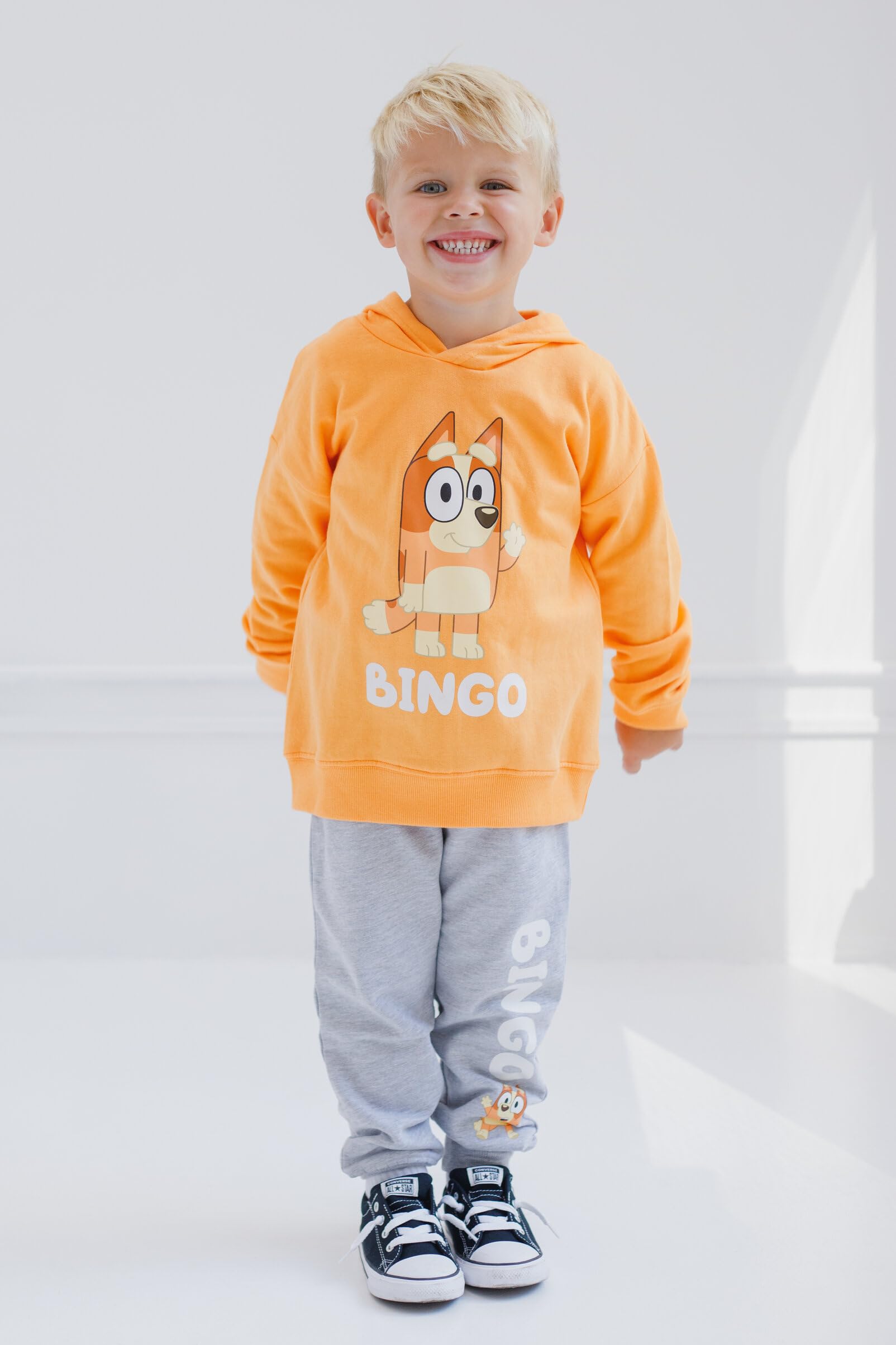 Foto 3 pulgar | Conjunto De Sudadera Con Capucha Y Pantalones Bluey Bingo De Forro Polar Para Niños Pequeños - Venta Internacional.