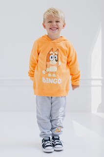 Foto 2 | Conjunto De Sudadera Con Capucha Y Pantalones Bluey Bingo De Forro Polar Para Niños Pequeños - Venta Internacional.