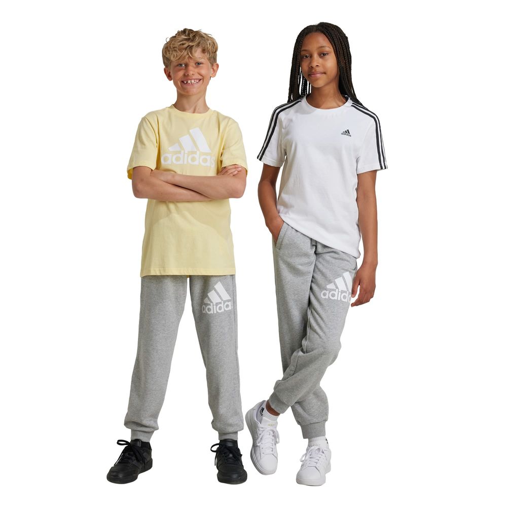 Foto 4 pulgar | Pants Essentials Regular Fit Logo Grande De Algodón Adidas Gris Niños