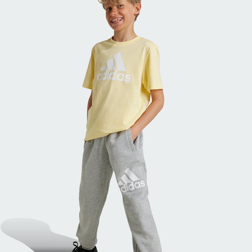 Foto 7 pulgar | Pants Essentials Regular Fit Logo Grande De Algodón Adidas Gris Niños