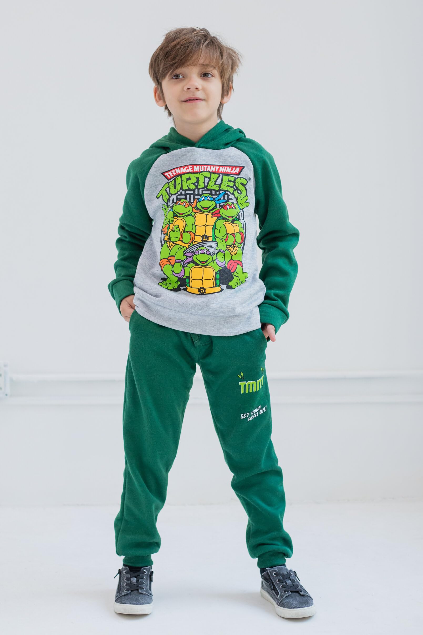 Foto 6 pulgar | Sudadera Con Capucha Y Pantalones Outfit Teenage Mutant Ninja Turtles Para Niños De 6 Años - Venta Internacional.