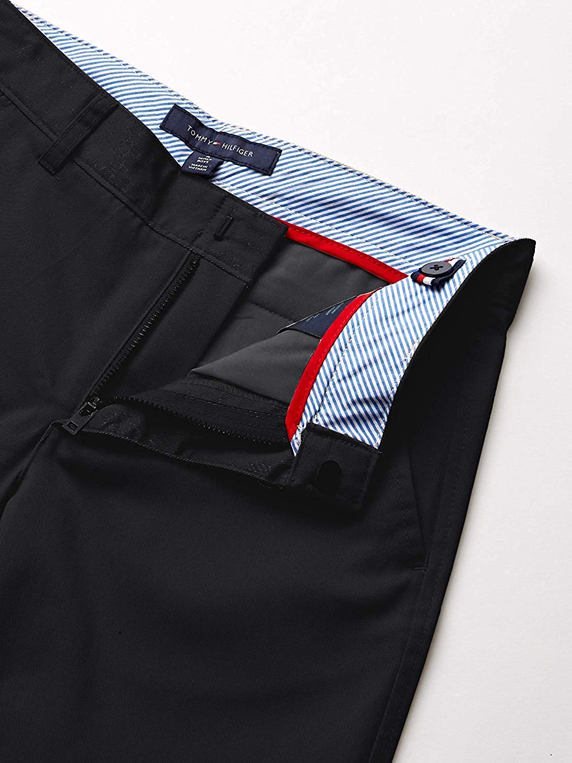 Foto 4 | Pantalones De Vestir Tommy Hilfiger Para Niños, Mezcla De Sarga, Negros, Talla 14 - Venta Internacional.