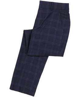 Foto 2 | Pantalones Tommy Hilfiger Para Niños Con La Parte Delantera Plana, Vestido A Cuadros, Azul Marino - Venta Internacional