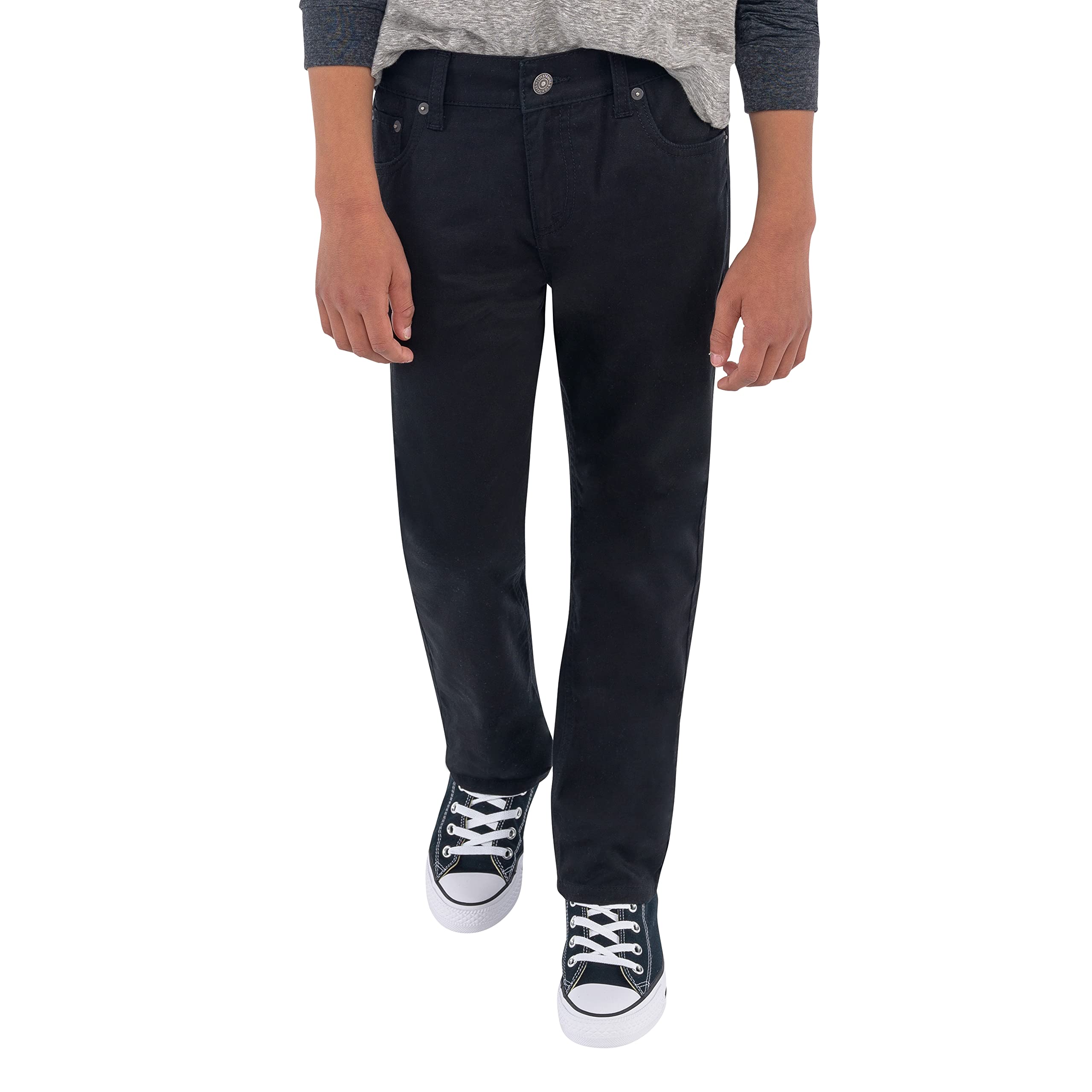 Pantalones Levi's 511 Slim Fit Uniform Para Niños, Color Negro, Talla 12 - Venta Internacional.