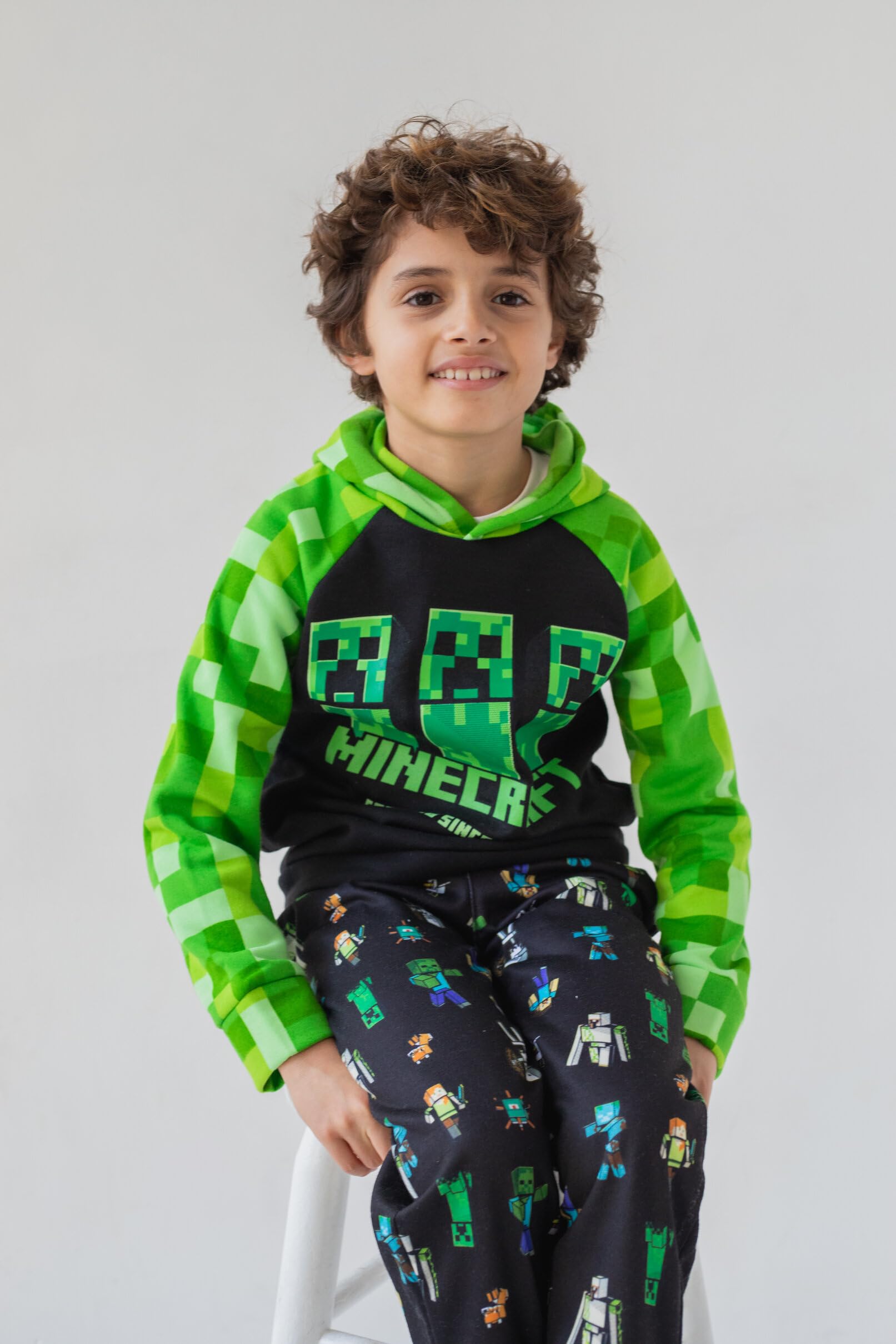 Foto 4 pulgar | Pantalones Minecraft Creeper Zombie Steve Para Niños Pequeños De 7 A 8 Años - Venta Internacional.