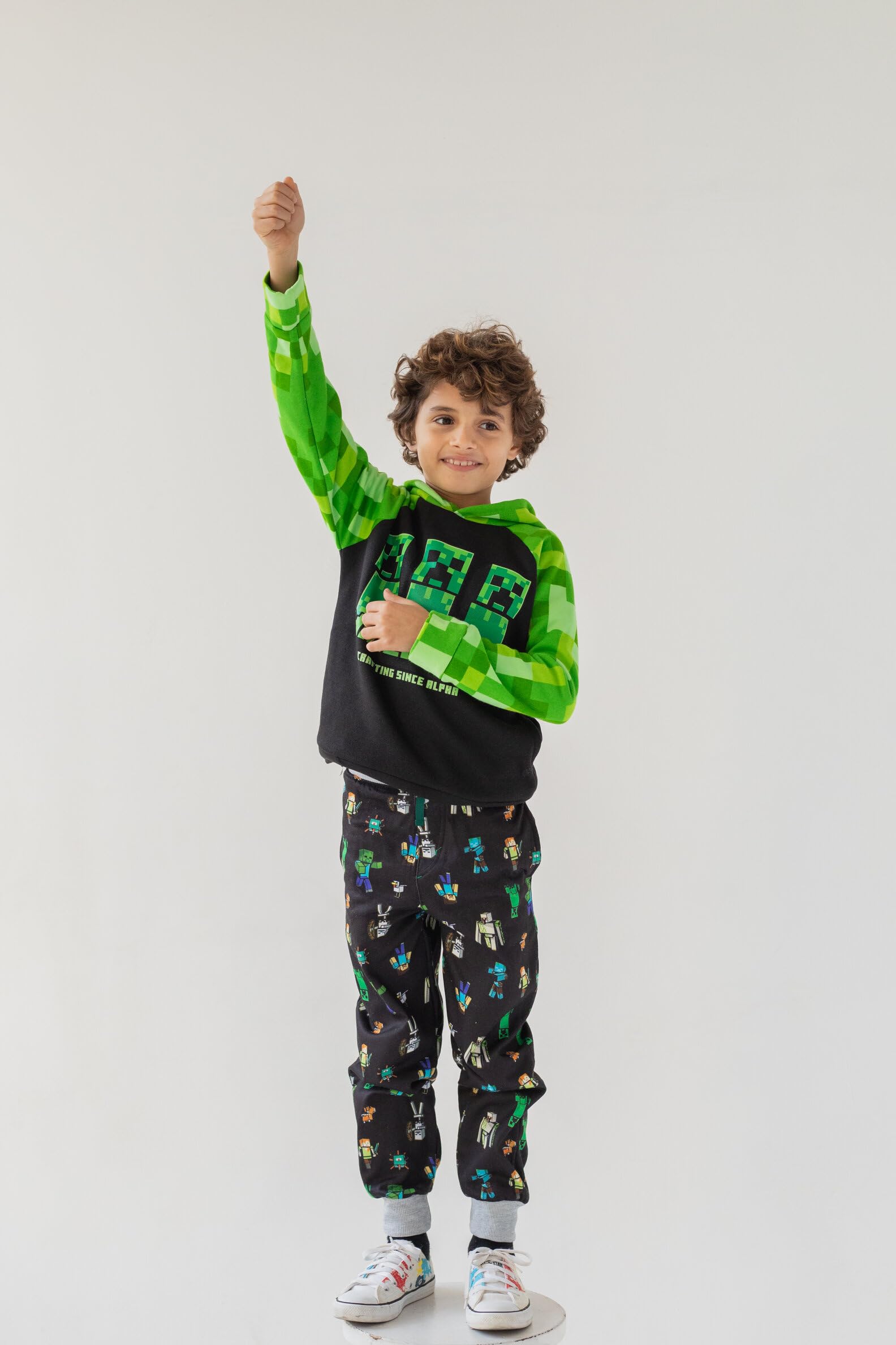 Foto 6 pulgar | Pantalones Minecraft Creeper Zombie Steve Para Niños Pequeños De 7 A 8 Años - Venta Internacional.