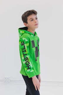 Foto 4 | Conjunto De Ropa Minecraft Creeper Little Boys, Sudadera Con Capucha Y Pantalones - Venta Internacional.