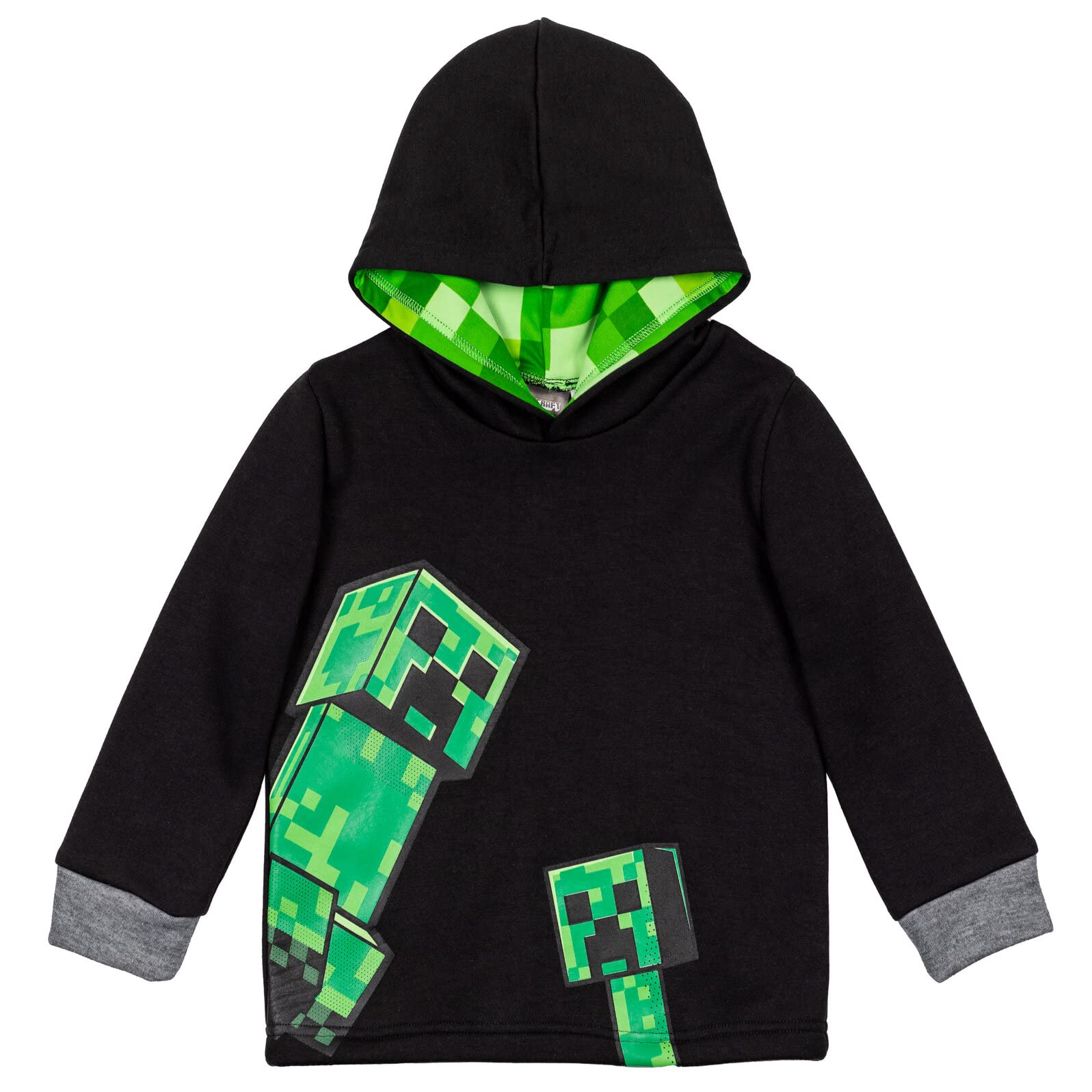 Foto 4 pulgar | Sudadera Con Capucha Y Pantalones Outfit Minecraft Creeper Para Niños Pequeños - Venta Internacional.