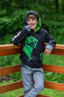 Foto 7 | Sudadera Con Capucha Y Pantalones Outfit Minecraft Creeper Para Niños Pequeños - Venta Internacional.