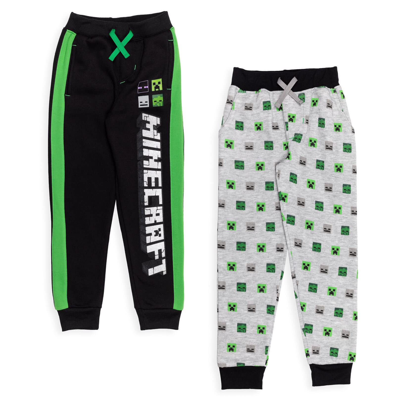 Foto 2 pulgar | Pantalones Minecraft Mobs De Forro Polar Para Niños Pequeños, Paquete De 2, 5 Años - Venta Internacional.
