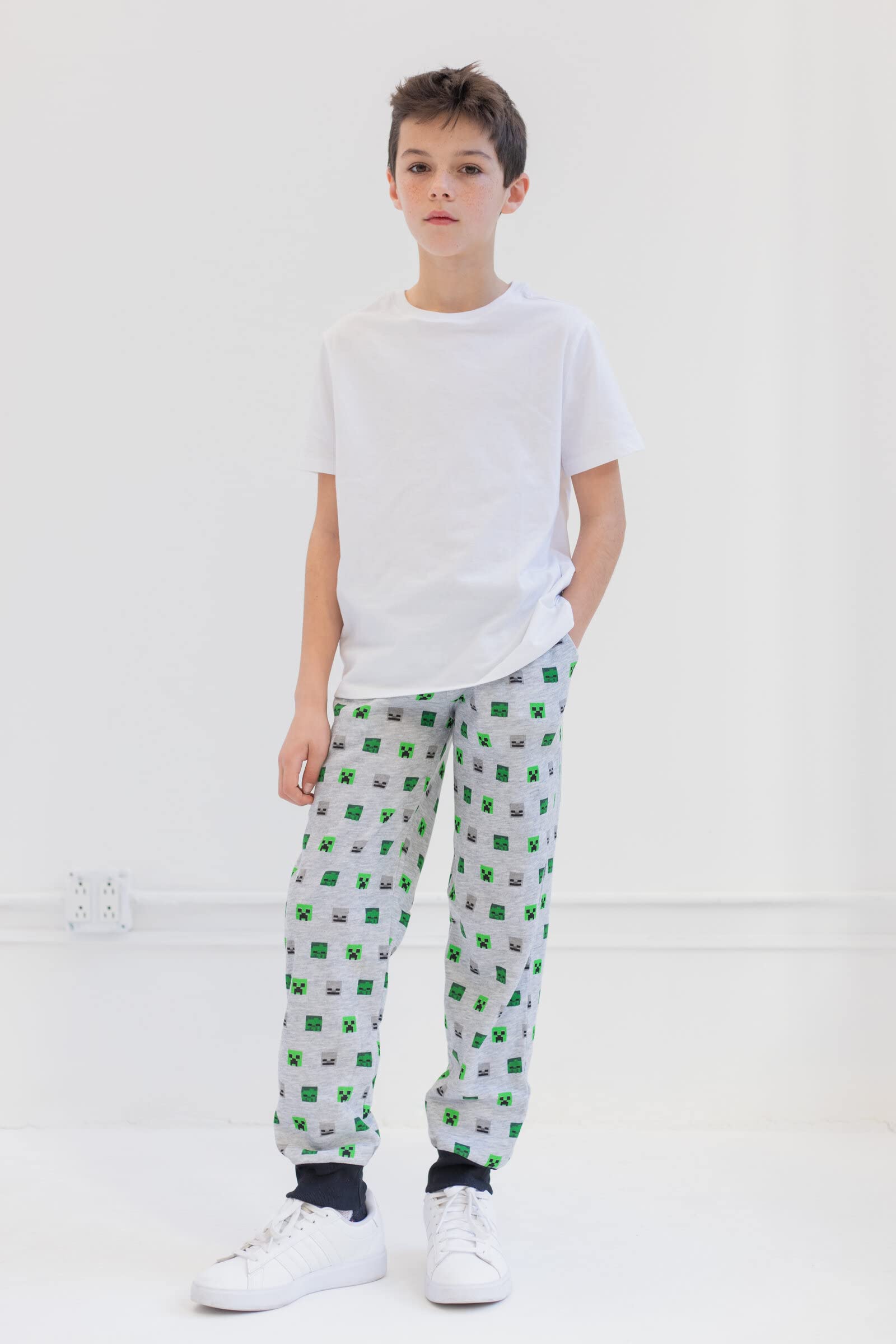 Foto 3 pulgar | Pantalones Minecraft Mobs De Forro Polar Para Niños Pequeños, Paquete De 2, 5 Años - Venta Internacional.