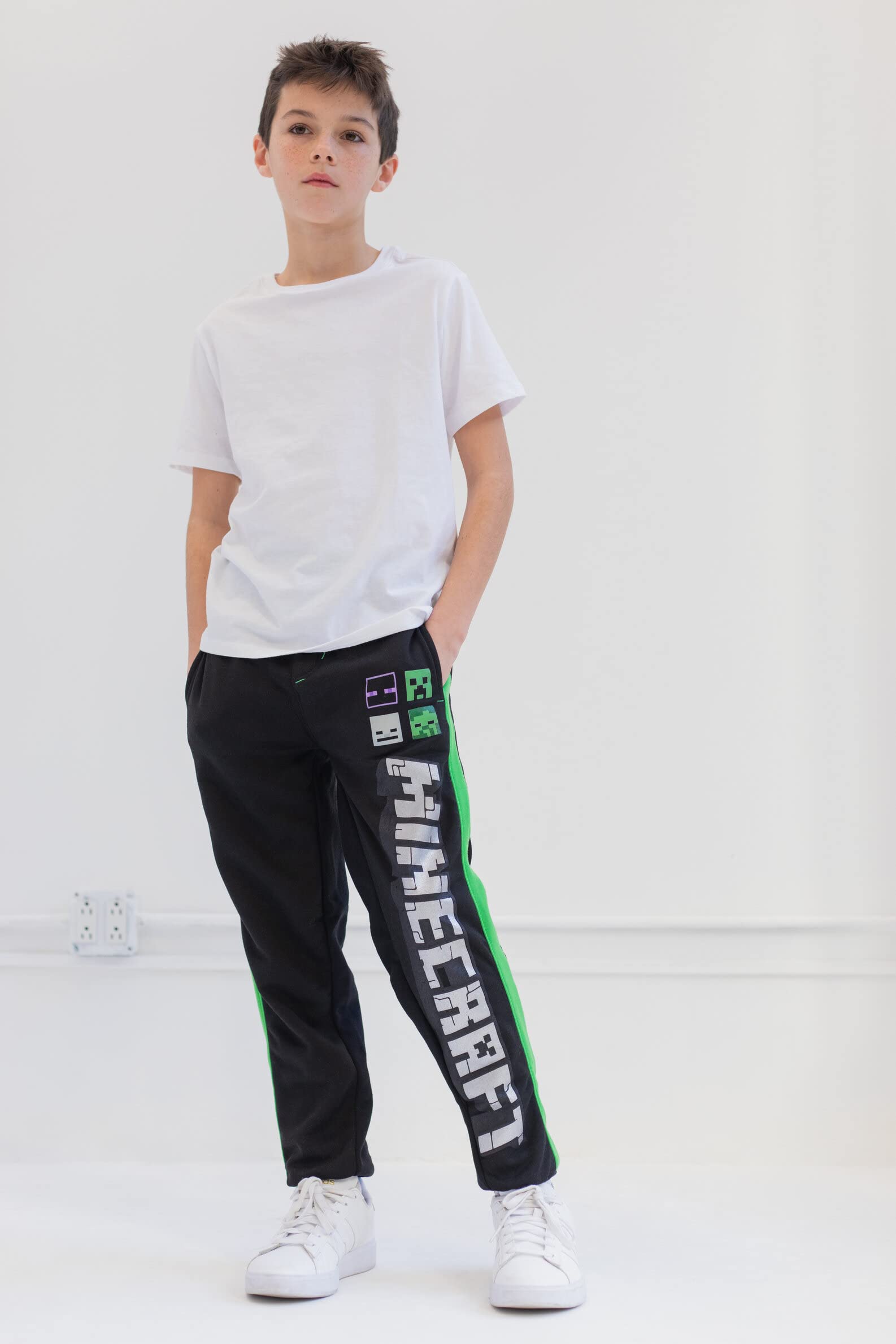 Foto 4 pulgar | Pantalones Minecraft Mobs De Forro Polar Para Niños Pequeños, Paquete De 2, 5 Años - Venta Internacional.