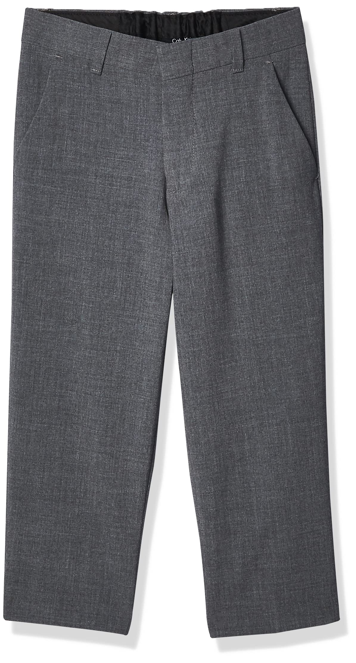 Foto 2 pulgar | Pantalones Calvin Klein Para Niños, Parte Delantera Plana, Bielásticos, Color Gris, Talla 16 - Venta Internacional.