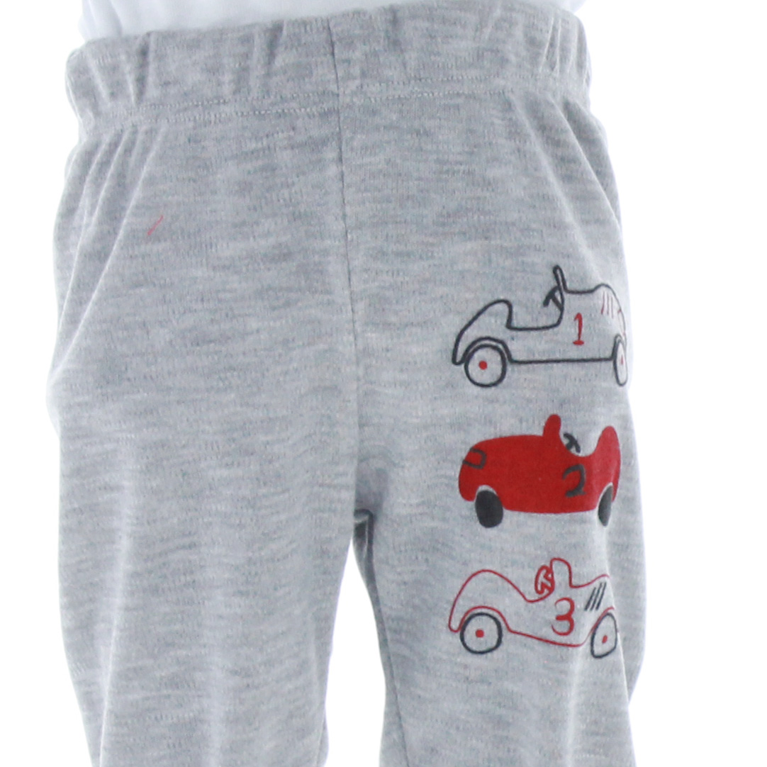 Foto 3 pulgar | Pants Para Niño Chicos Olé 3826 Gris Con Coches