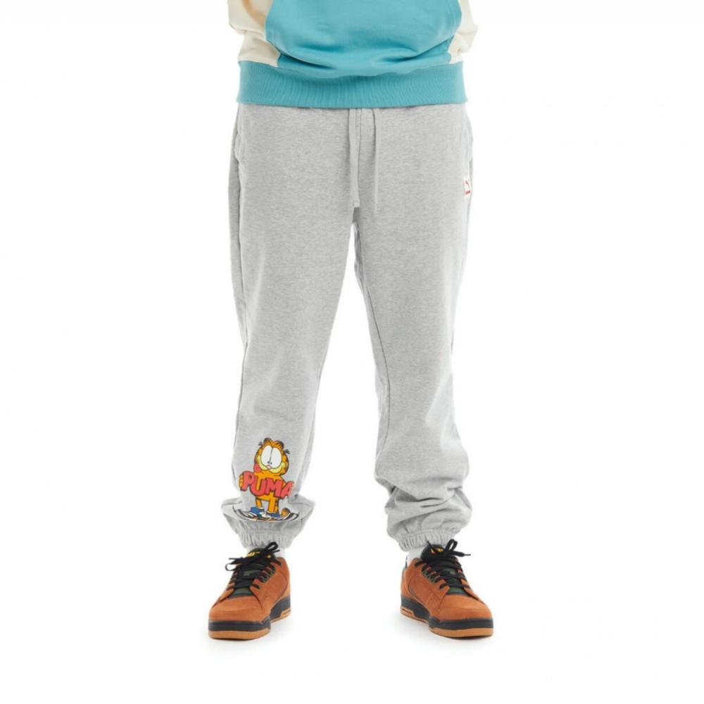 Pantalón Puma X Garfield Sweat 534436-04 Gris para Hombre