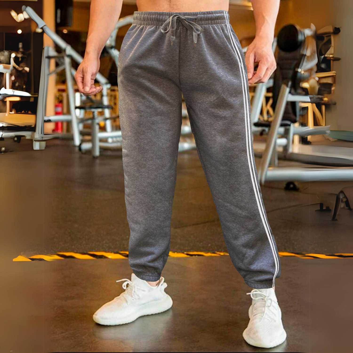 Foto 2 | Jogger Pants Cargo De Hombre Pant-044 Gris Oscuro Con Bolsas
