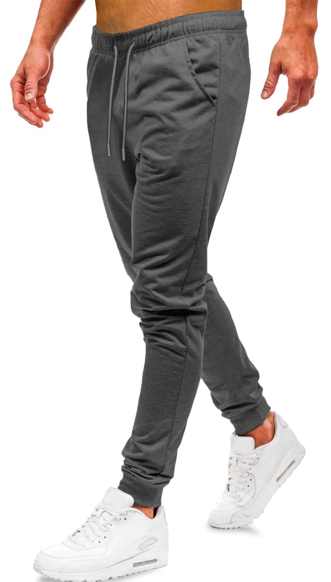 Pants Jogger Deportivos Shendy Vendy Slim Fit Super Calidad Elástico Gris Oxford $249