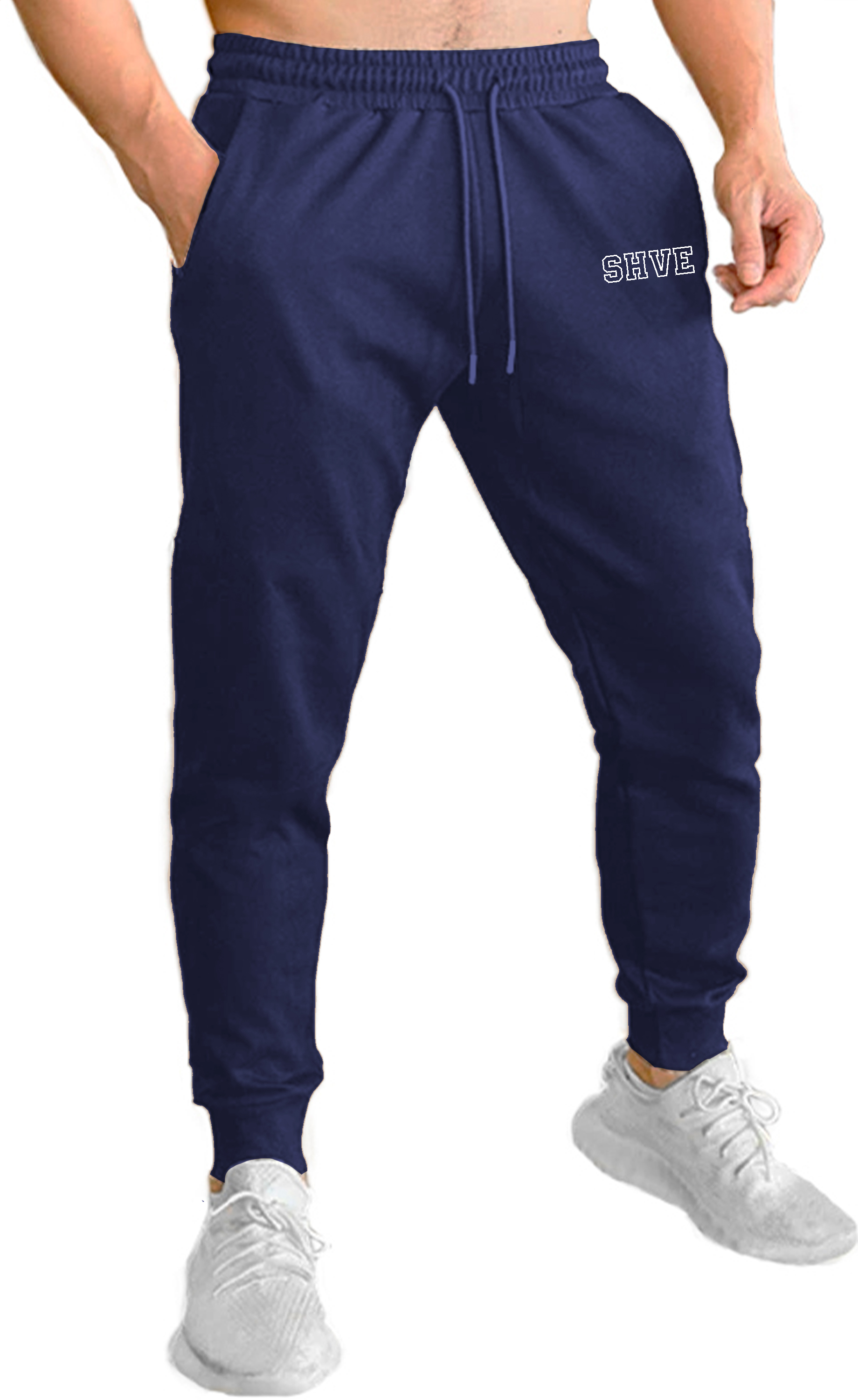 Foto 2 pulgar | Pants Jogger Deportivo Shendy Vendy Logo Shve Azul Marino