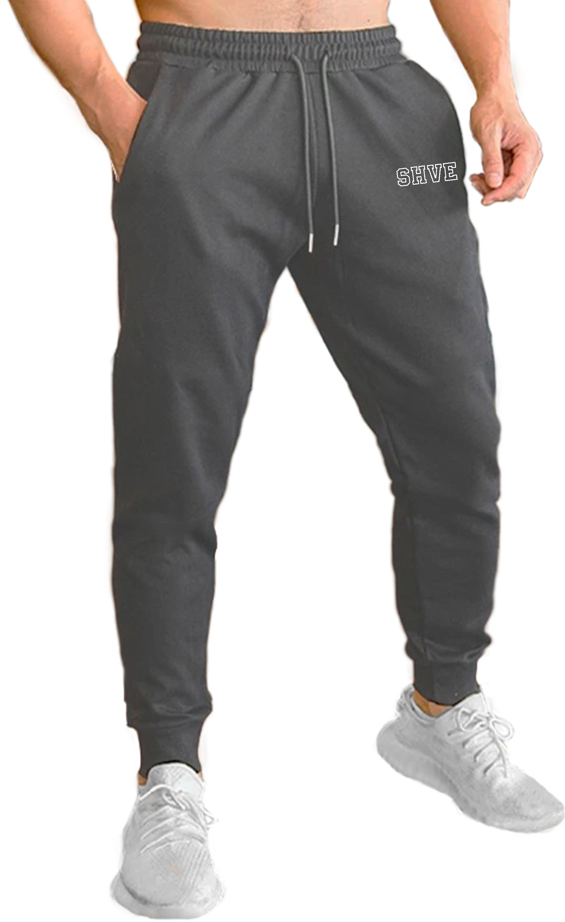 Foto 3 pulgar | Pants Jogger Deportivo Shendy Vendy Logo Shve Gris Oxford