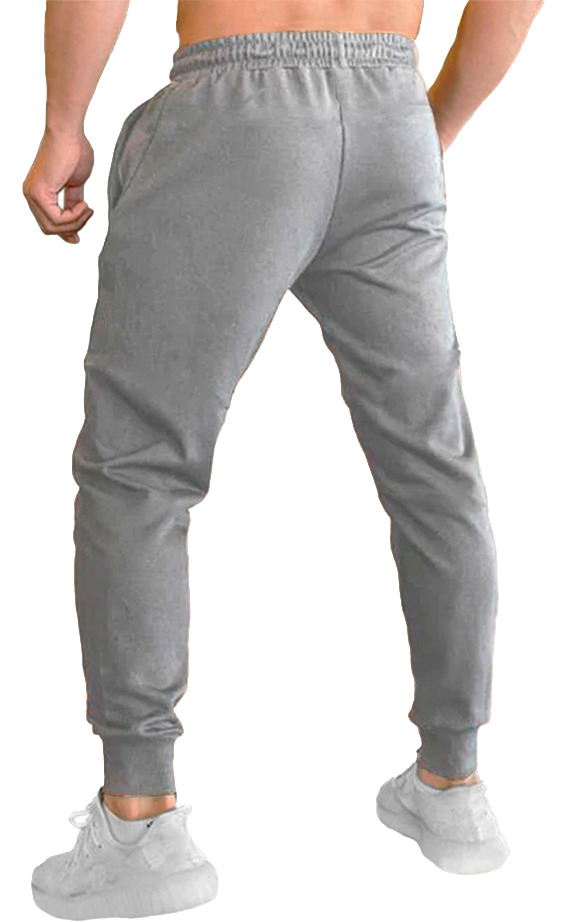 Foto 4 pulgar | Pants Jogger Deportivo Shendy Vendy Logo Shve Gris Jaspeado