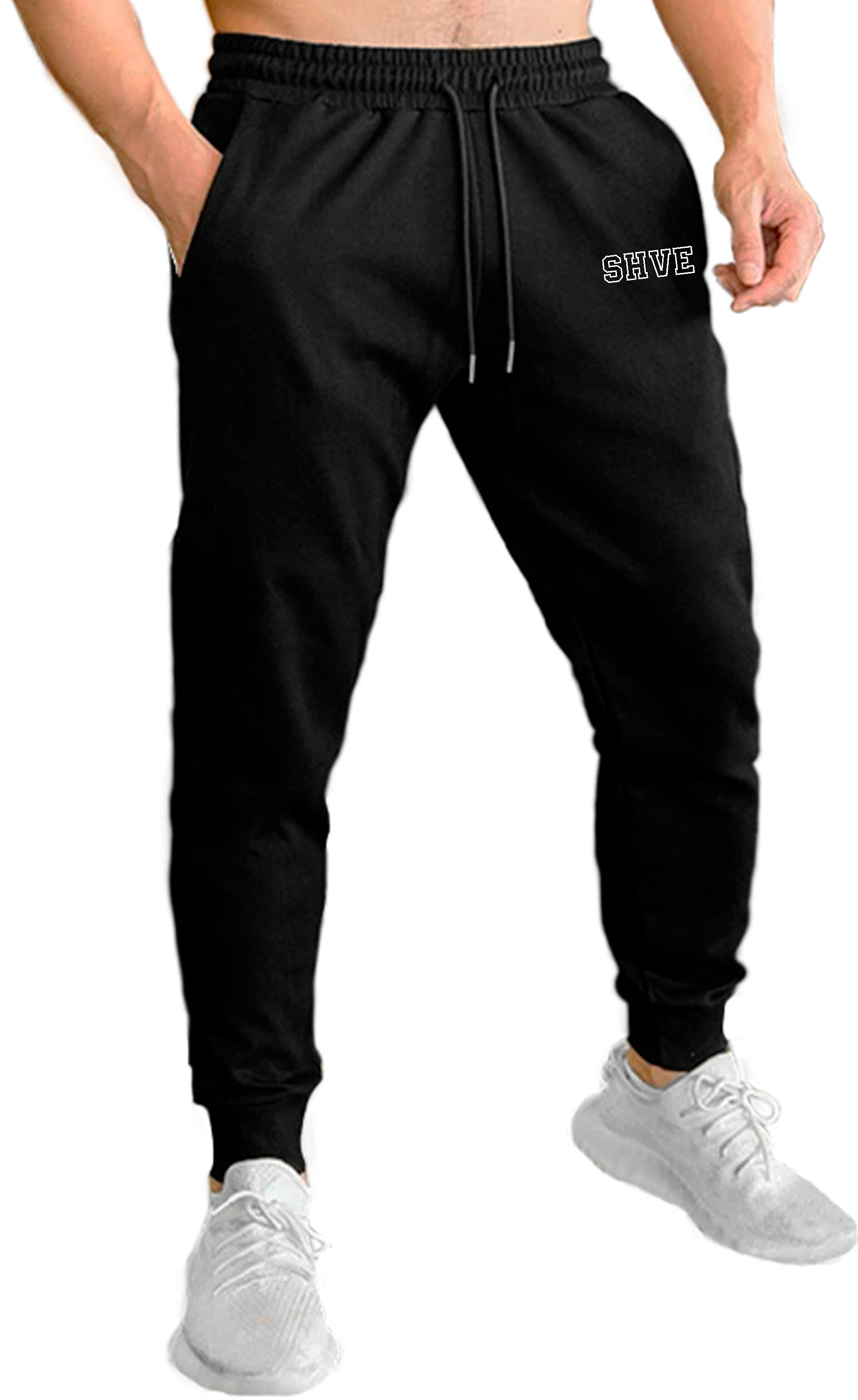 Foto 2 pulgar | Pants Jogger Deportivos Shendy Vendy Logo Shve Negros