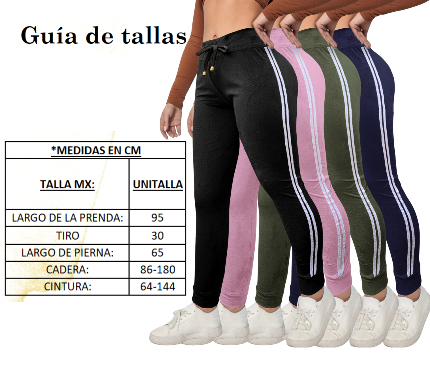 Foto 6 pulgar | Pants Deportivos Negros Aterciopelado para Mujer