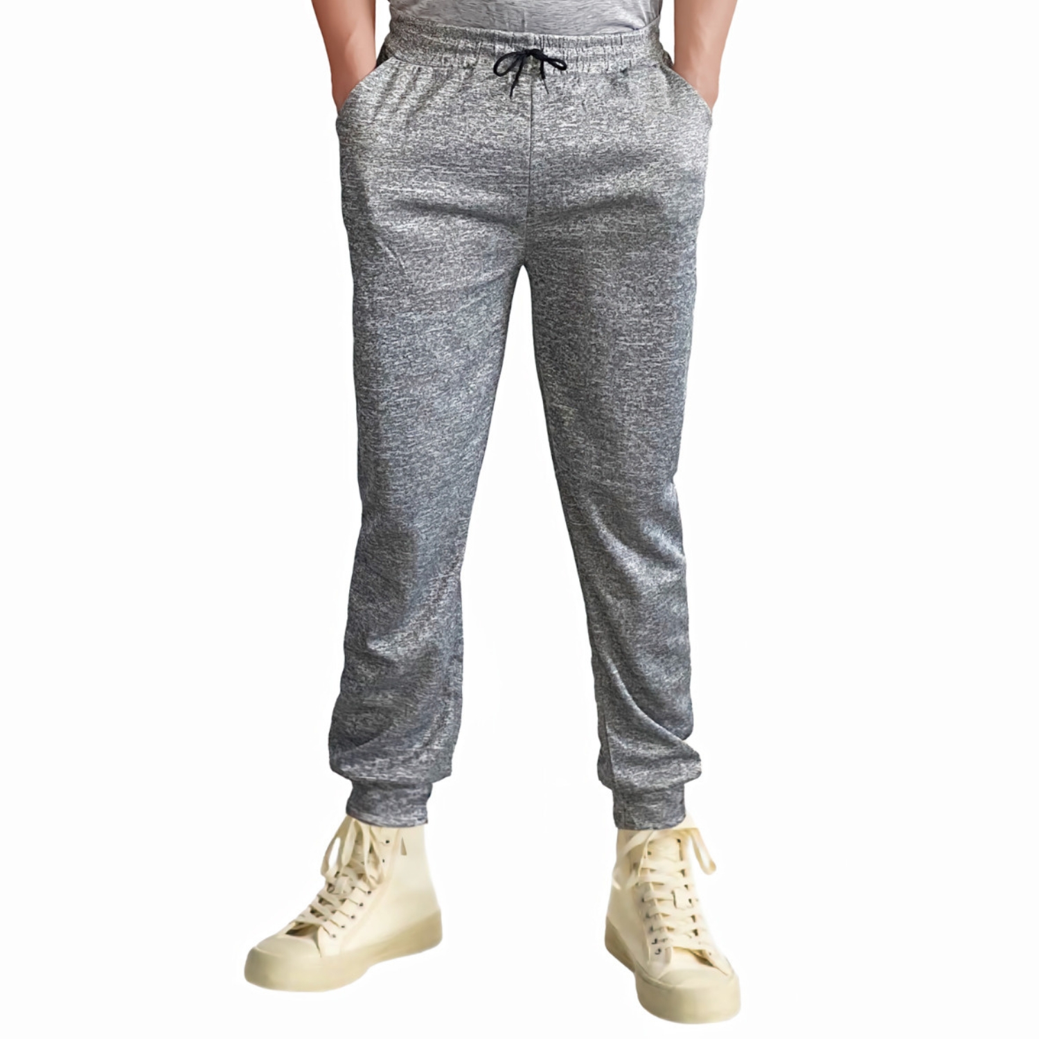 Pants Deportivos Pant-043 Gris Claro Joggers de Hombre